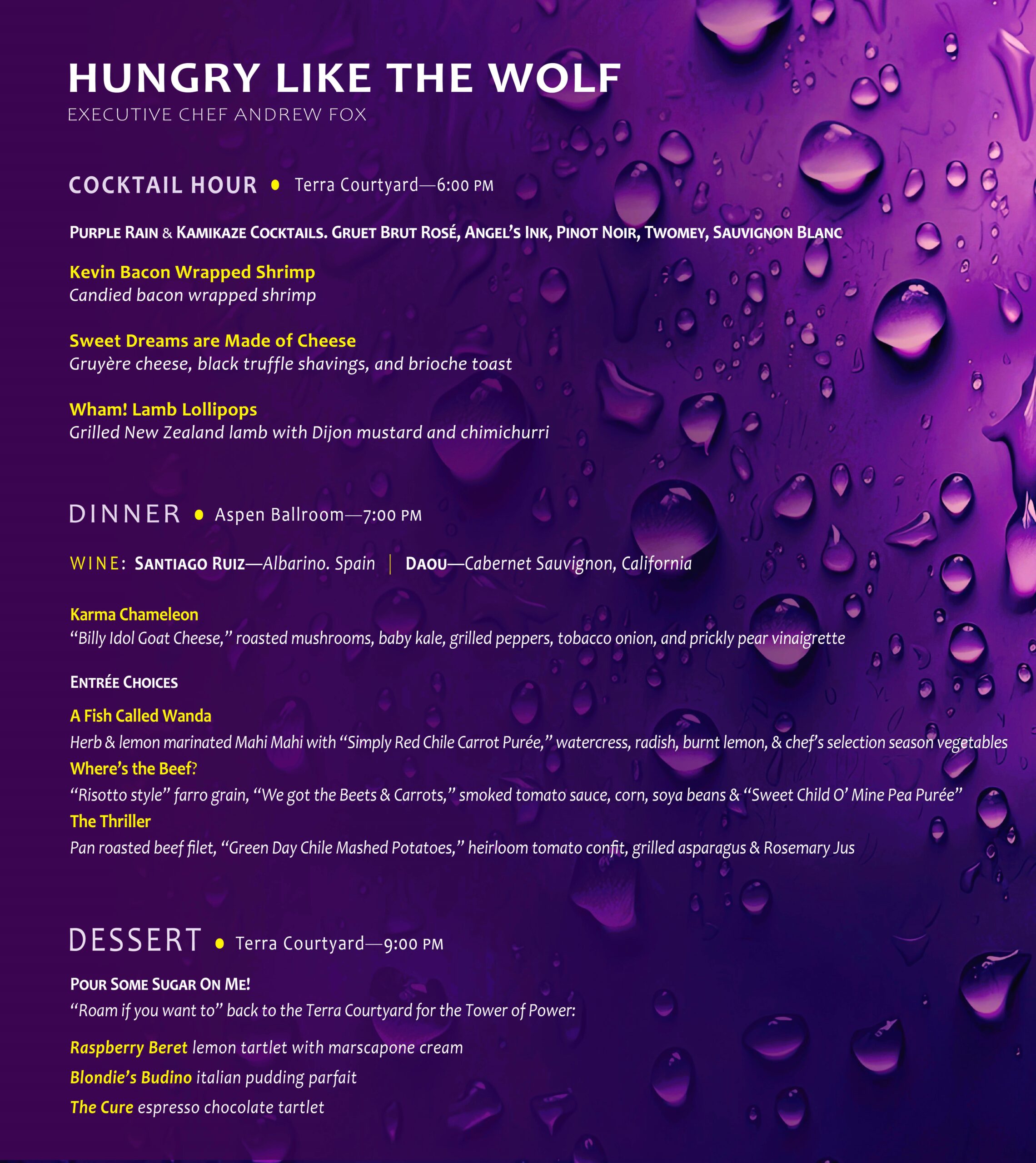 menu purple web